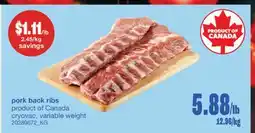 Wholesale Club PORK BACK RIBS offer