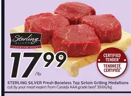 Sobeys Fresh Boneless Top Sirloin Grilling Medallions offer
