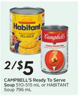Sobeys Ready To Serve Soup 510-515 mL or Soup 796 mL offer