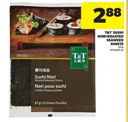 Real Canadian Superstore T & T SUSHI NORI ROASTED SEAWEED SHEETS offer