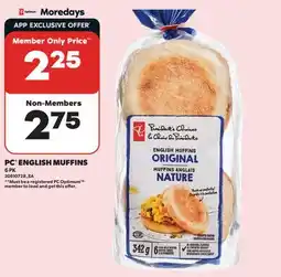 Real Canadian Superstore PC ENGLISH MUFFINS offer