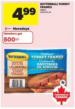 Real Canadian Superstore BUTTERBALL TURKEY FRANKS offer
