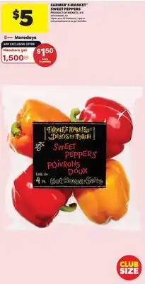 Real Canadian Superstore FARMER'S MARKET SWEET PEPPERS, 4' S offer
