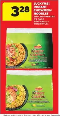 Real Canadian Superstore LUCKYME! INSTANT CHOWMEIN NOODLES, 6'S offer