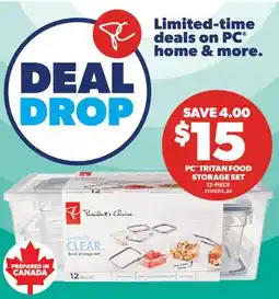 Real Canadian Superstore PC TRITAN FOOD STORAGE SET, 12 - PIECE offer