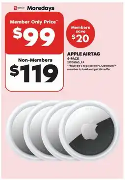 Real Canadian Superstore APPLE AIRTAG, 4-PACK offer