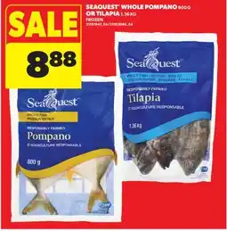 Real Canadian Superstore SEAQUEST WHOLE POMPANO, 800 G OR TILAPIA, 1.36 KG offer