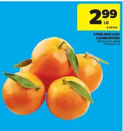 Real Canadian Superstore STEM AND LEAF CLEMENTINES offer