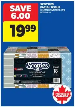 Real Canadian Superstore SCOTTIES FACIAL TISSUE, 18' S offer