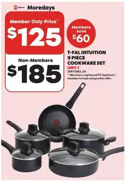 Real Canadian Superstore T-FAL INTUITION 9 PIECE COOKWARE SET offer