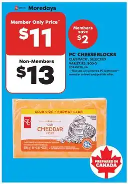 Real Canadian Superstore PC CHEESE BLOCKS offer