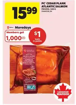 Real Canadian Superstore PC CEDAR PLANK ATLANTIC SALMON offer