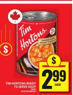 Food Basics TIM HORTONS READY TO SERVE SOUP offer
