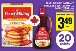 Food Basics PEARL MILLING COMPANY PANCAKE & WAFFLE MIX 905G TABLE SYRUP 710 G offer