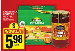 Food Basics CASABLANCA HONEY OR TATA TEA offer