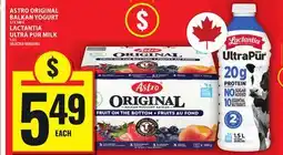 Food Basics ASTRO ORIGINAL BALKAN YOGURT OR LACTANTIA ULTRA PUR MILK offer
