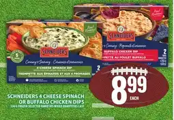 Food Basics SCHNEIDERS 4 CHEESE SPINACH OR BUFFALO CHICKEN DIPS offer