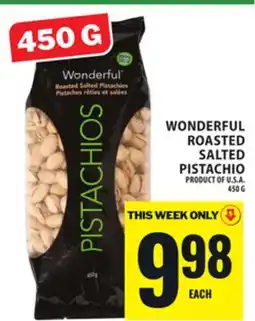 Food Basics WONDERFUL ROASTED SALTED PISTACHIO offer
