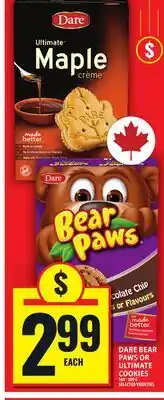 Food Basics DARE BEAR PAWS OR ULTIMATE COOKIES offer
