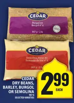 Food Basics CEDAR DRY BEANS, BARLEY, BURGOL OR SEMOLINA offer
