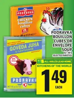 Food Basics PODRAVKA BOUILLON CUBES OR ENVELOPE SOUP offer
