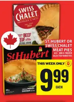 Food Basics ST-HUBERT OR SWISS CHALET MEAT PIES offer