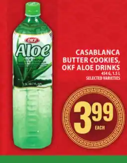 Food Basics CASABLANCA BUTTER COOKIES, OKF ALOE DRINKS offer