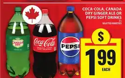 Food Basics COCA-COLA, CANADA DRY GINGER ALE OR PEPSI SOFT DRINKS offer