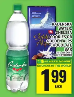 Food Basics RADENSKA WATER, CHELSEA COOKIES OR GOLDEN ALPS CHOCOLATE BAR offer