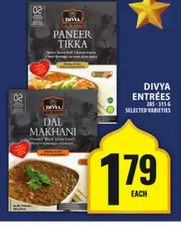 Food Basics DIVYA ENTRÉES offer