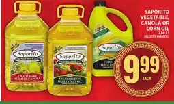 Food Basics SAPORITO VEGETABLE, CANOLA OR CORN OIL offer