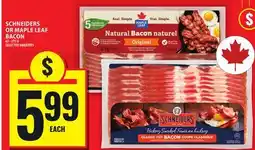 Food Basics SCHNEIDERS OR MAPLE LEAF BACON offer