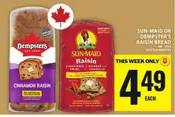 Food Basics SUN-MAID OR DEMPSTER'S RAISIN BREAD offer