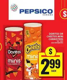Food Basics DORITOS OR CHEETOS MINI CANNISTERS offer