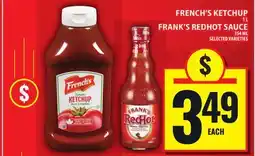 Food Basics FRENCH'S KETCHUP OR FRANK'S REDHOT SAUCE offer