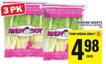 Food Basics ROMAINE HEARTS offer