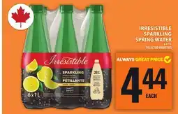 Food Basics IRRESISTIBLE SPARKLING SPRING WATER offer