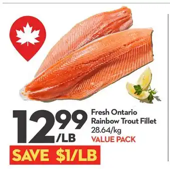 Longo's Fresh Ontario Rainbow Trout Fillet offer