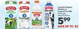 Longo's Lactantia Organic, UltraPur, or Lactose Free Milk offer