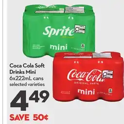 Longo's Coca Cola Soft Drinks Mini offer