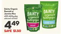 Longo's Organic Basmati or Jasmine Rice offer