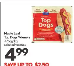 Longo's Top Dogs Wieners offer