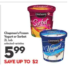Longo's Frozen Yogurt or Sorbet offer