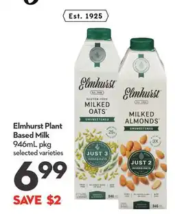 Longo's Plant Based Milk offer