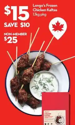 Longo's Frozen Chicken Kaftas offer