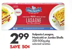 Longo's Lasagna, Manicotti or Jumbo Shells offer