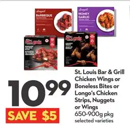 Longo's Bar & Grill Chicken Wings or Boneless Bites or Chicken Strips, Nuggets or Wings offer