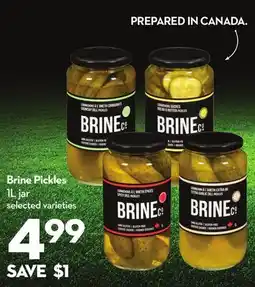 Longo's Brine Pickles offer
