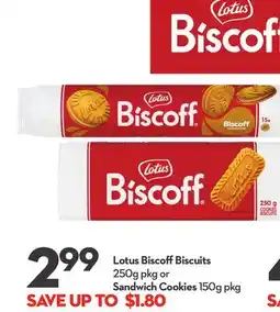 Longo's Biscoff Biscuits 250g pkg or Sandwich Cookies 150g pkg offer
