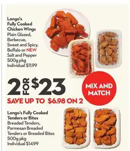 Longo's Longo's Fully Cooked Chicken Wings offer